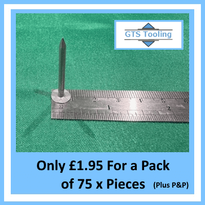 30mm galvanized clout. Buy a small quantity of 75 pieces. Ideal for small DIY jobs. Only £1.95 plus P&P From GTS Tooling.