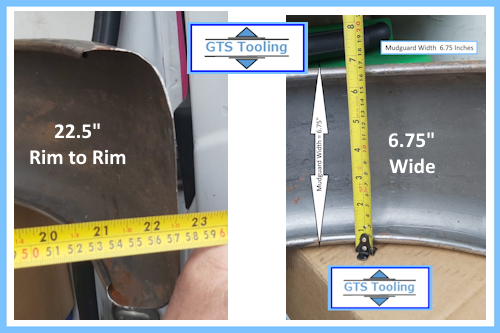 mild steel mudguards size details