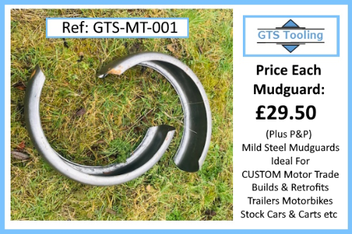 2x mild steel mudguards £29.50 each