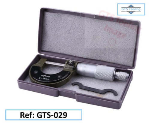 An image of a NEW, Boxed, Metric Engineers Outside Micrometer, Size 0-25mm. This new product from GTS Tooling is priced at £14.75 with FREE delivery throughout the UK only. Grab a great deal today.