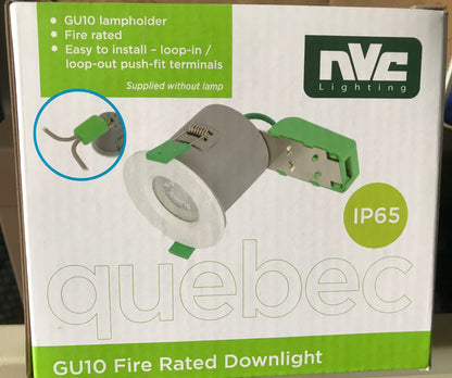 •
QUEBEC GU10 lampholder
IP 6565 lighting Fire Rated Downlighting