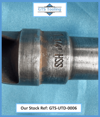 another close up of the 1.25 inch twist drill's details 