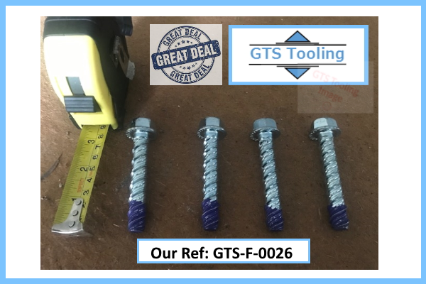 12x75mm, Dewalt Blue Tip, Hexagon Head, Concrete ANCHOR BOLT, NEW - (Our Ref: GTS-F-0026)