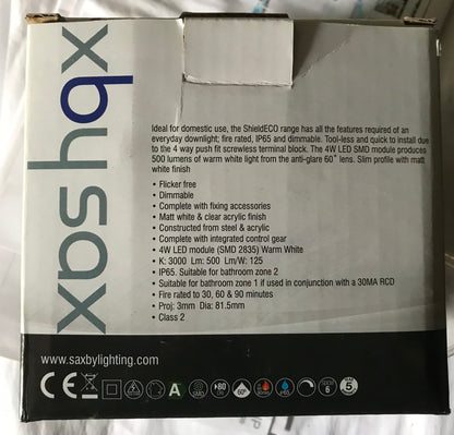 Saxby Downlighting Ceiling Light 4 Watt IP65