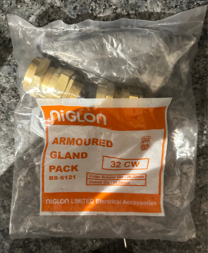 Niglon Armoured Cable Gland Pack 32CW