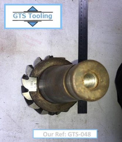 Heavy Duty 5" Dia. High Speed Steel Milling Cutter, 14x HSS Cutting Blades, With Taper Machine Spindle Toolholder. (Ref: GTS-048)