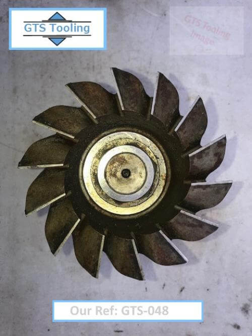 Heavy Duty 5" Dia. High Speed Steel Milling Cutter, 14x HSS Cutting Blades, With Taper Machine Spindle Toolholder. (Ref: GTS-048)