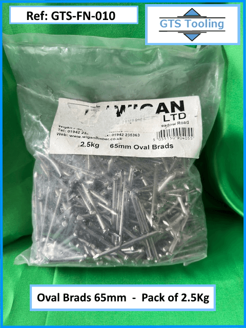 65mm Oval Brad Nails, In 2.5Kg Packs, (Our Ref: GTS-FN-010)