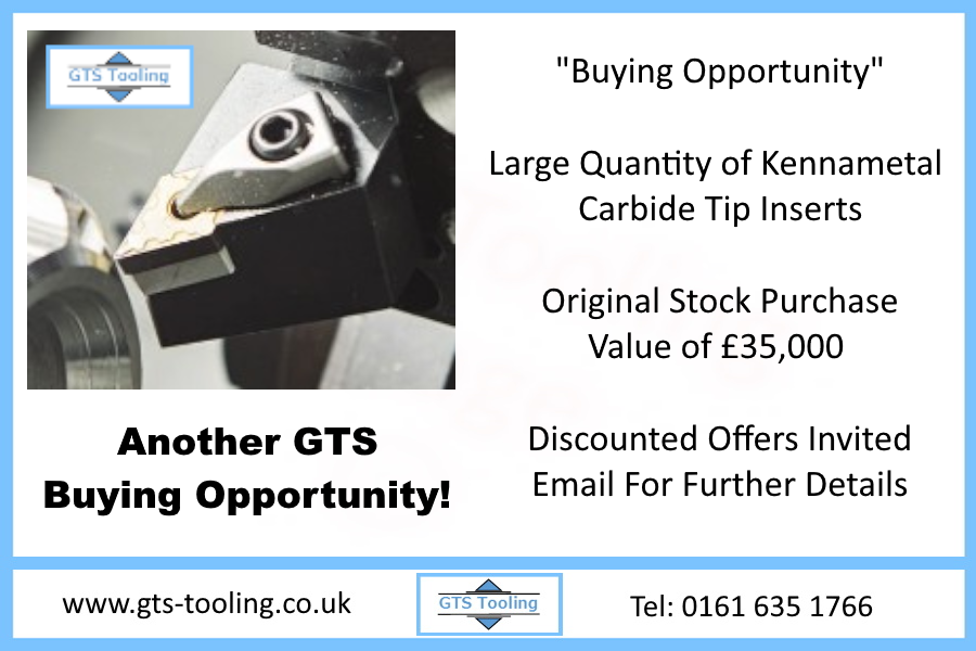 Kennametal Carbide Tip Inserts - Large Quantity, £35K at Original Purchase of NEW, Ex-stock, Original Packaged Carbide Tooling Products