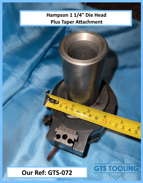 Hampson CHS Coventry Screw Cutting Die Head showing measure of head diameter. 