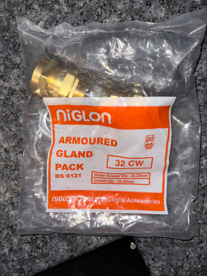 Niglon Armoured Cable Gland Pack 32CW