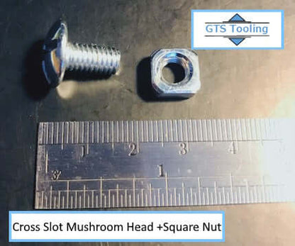 M6 x 12mm Roofing Bolt & Square Nut - (Our Ref: GTS-F-0060)