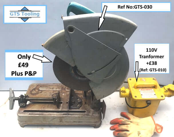 Makita Chop Saw, Model 241 4NB 355mm, Single Phase 110v, Single Phase, Pre-Owned, (Our Ref: GTS-030)