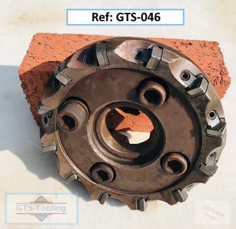 SECO 165mm Cutting Diameter, Tungsten Carbide Heavy Duty Face/Facing Mill Milling Cutter - 12 x Station Insert Head (Ref: GTS-046)