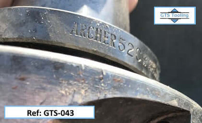 USED - 150mm (Diameter), ARCHER Milling Cutter, Complete with 6x Tungsten Carbide Inserts + Cutter Tapered Spindle Holder (Ref: GTS-043)