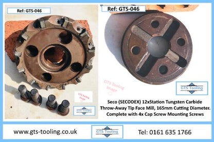 Image of a throw away tipped milling cutter with 12 off cutting stations. £195 from GTS-Tooling & Engineering Online Store 